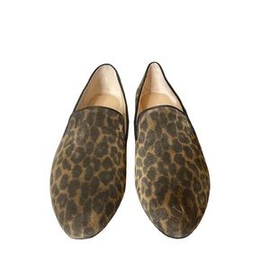 Veronica Beard Griffin Leopard Animal Print Slip On Loafers Exotic Flats 8.5